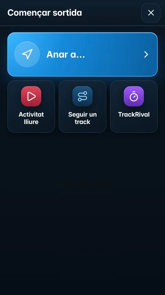 Començar sortida amb TrackRival